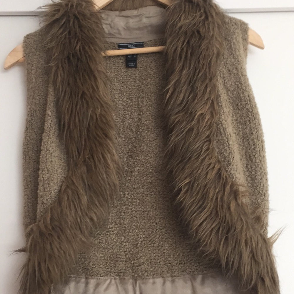 MNG faux fur vest